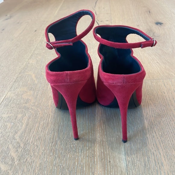 Red Suede Giuseppe Zanotti Booties (No Box/No Bag) - Picture 3 of 6